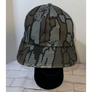 Vintage 1992 Joe Camel Bark Camo Snapback Hat Mens Green Made in USA RJRTC Cap
